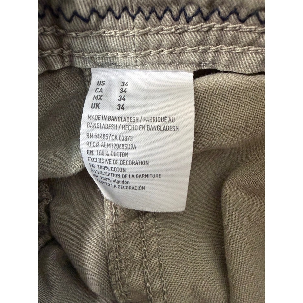 American Eagle Outfitters Men’s Cargo Shorts - Gray Green - Picture 3 of 12